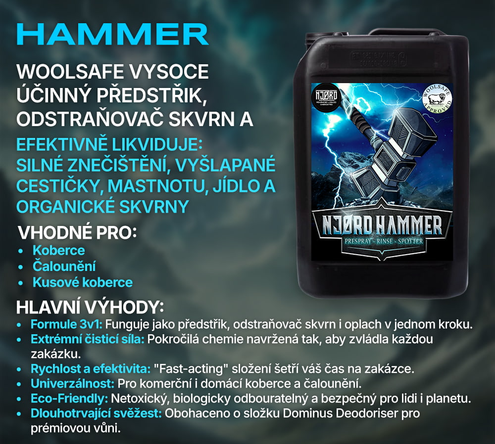 NJORD HAMMER – Profesionální alkalický čistič 3v1 (Pre-spray & Rinse)