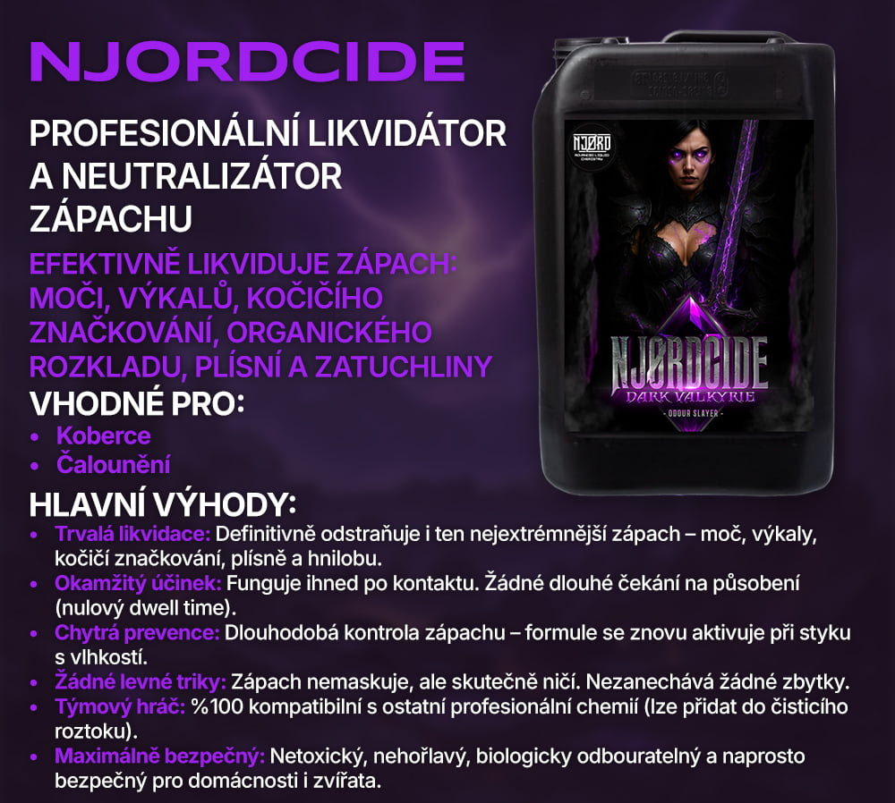 NJORD NJORDCIDE Dark Valkyrie – Profesionální likvidátor zápachu